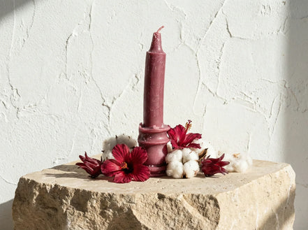 Bougie Artisanale Hibiscus & Coton - Harmonie & Douceur textile - Essences Agape 65248061