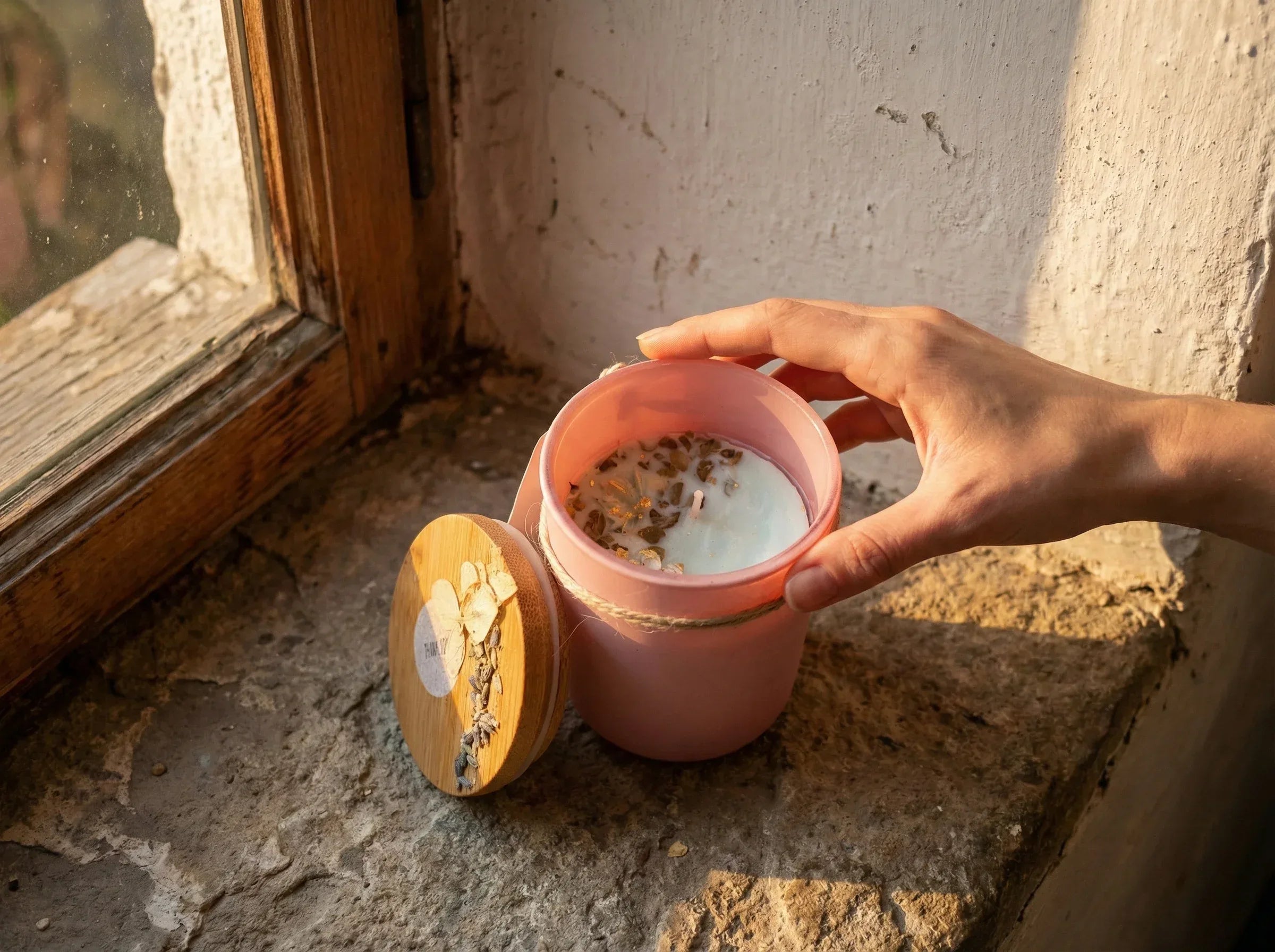 Bougie Artisanale Lavande - Sérénité & Sommeil Divin - Essences Agape 1976177