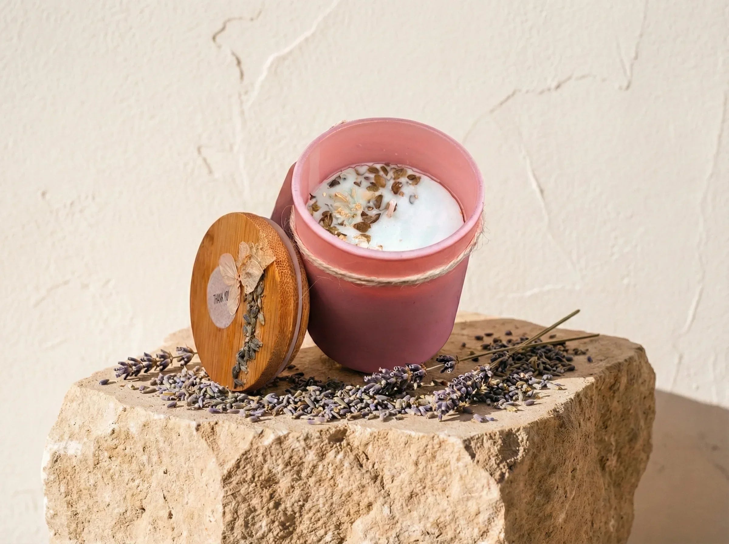 Bougie Artisanale Lavande - Sérénité & Sommeil Divin - Essences Agape 32289500