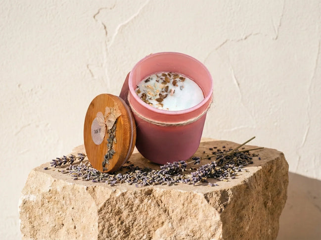 Bougie Artisanale Lavande - Sérénité & Sommeil Divin - Essences Agape 32289500