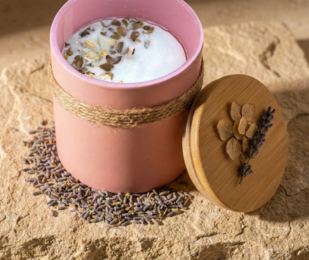 Bougie Artisanale Lavande - Sérénité & Sommeil Divin - Essences Agape 41492742