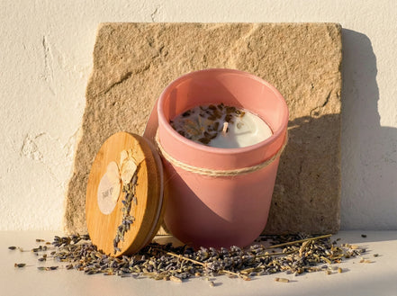 Bougie Artisanale Lavande - Sérénité & Sommeil Divin - Essences Agape 85300802