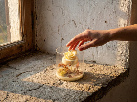 Bougie Artisanale Myrrhe & Musc - Élévation & Protection - Essences Agape 46352192