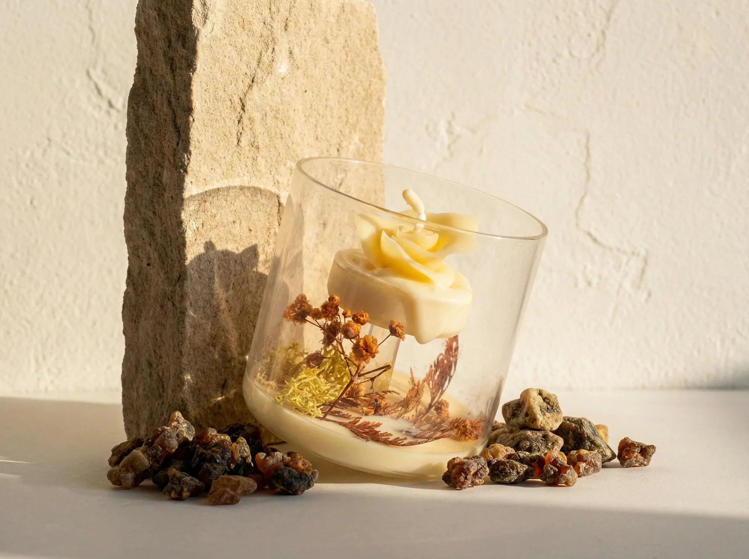 Bougie Artisanale Myrrhe & Musc - Élévation & Protection - Essences Agape 96267097