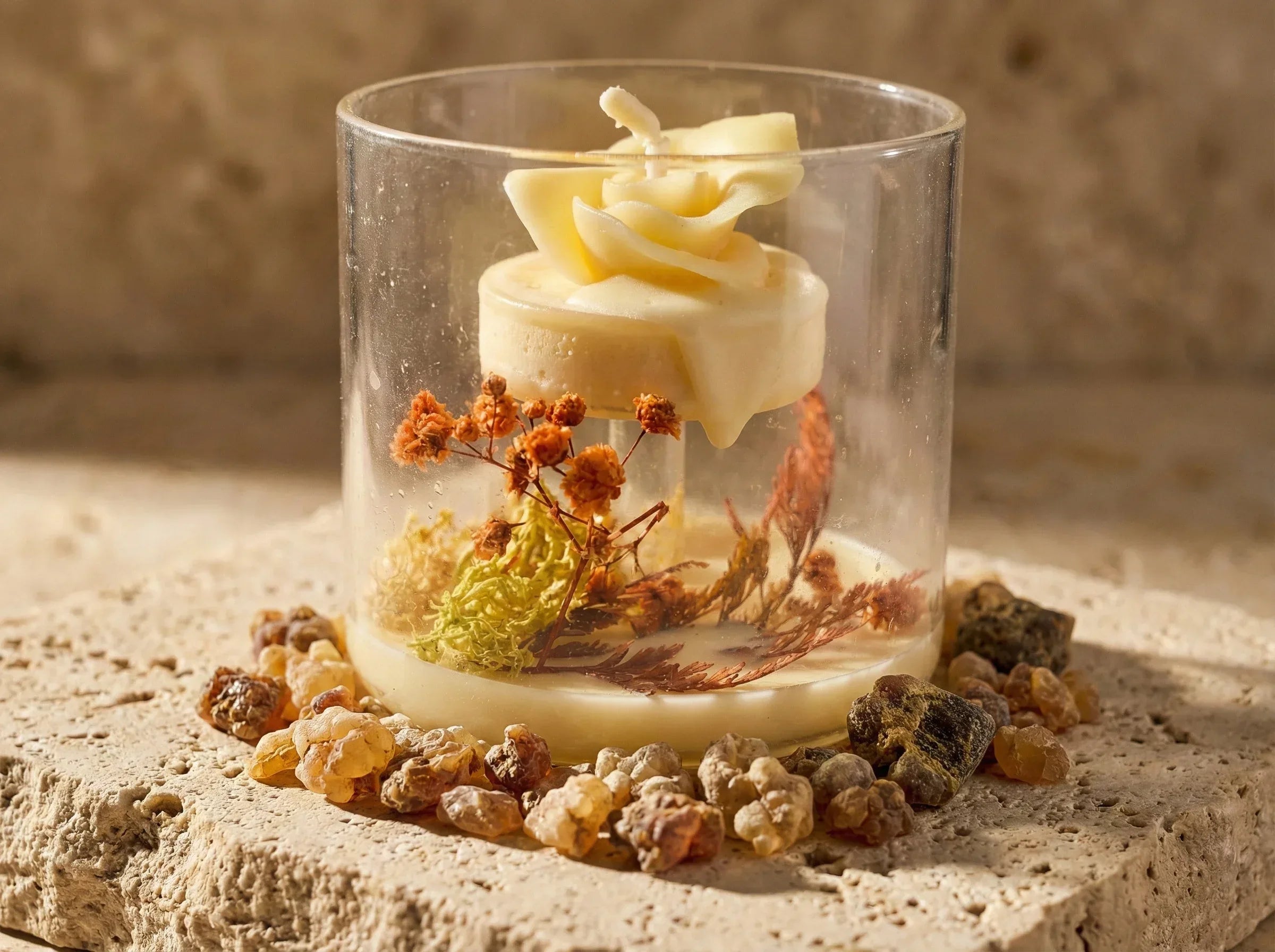 Bougie Artisanale Myrrhe & Musc - Élévation & Protection - Essences Agape 21589233