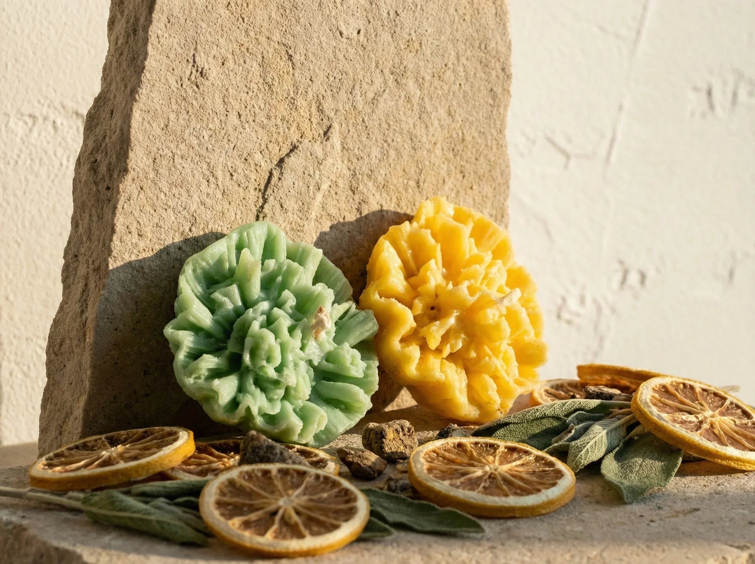 Bougie Artisanale Naturelle Citron & Sauge - Chakra Nettoyage - Essences Agape 14592784