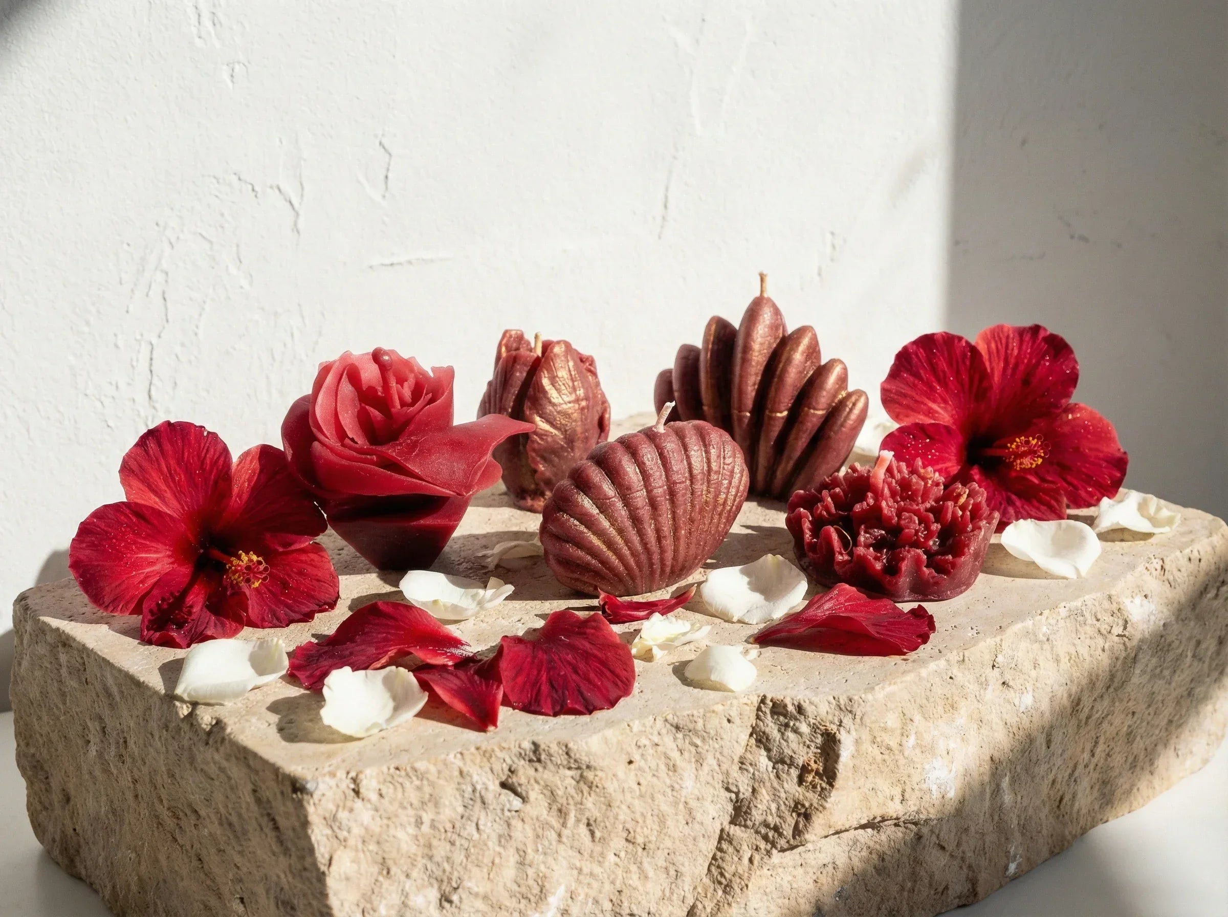 Bougie Artisanale Naturelle Hibiscus - Éclat & Énergie Spirituelle - Essences Agape 20385499