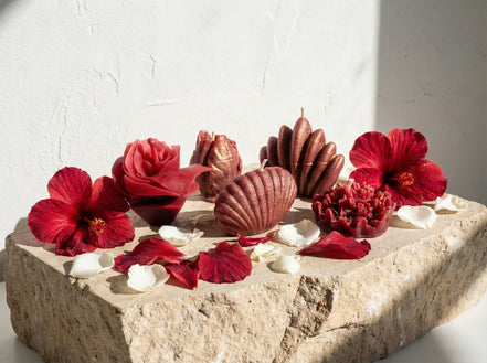 Bougie Artisanale Naturelle Hibiscus - Éclat & Énergie Spirituelle - Essences Agape 20385499