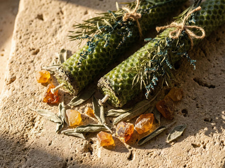 Bougie Artisanale Naturelle Lavande & Ambre - Sérénité & Paix - Essences Agape 48691482