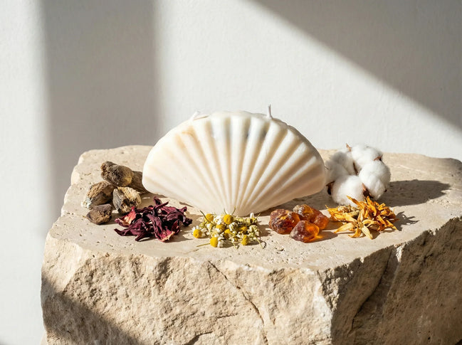 Bougie Artisanale Naturelle Musc & Hibiscus - Harmonie & Cocooning - Essences Agape 2337009