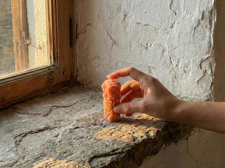 Bougie Artisanale Naturelle Myrrhe & Musc - Sagesse & Recueillement - Essences Agape 12048745