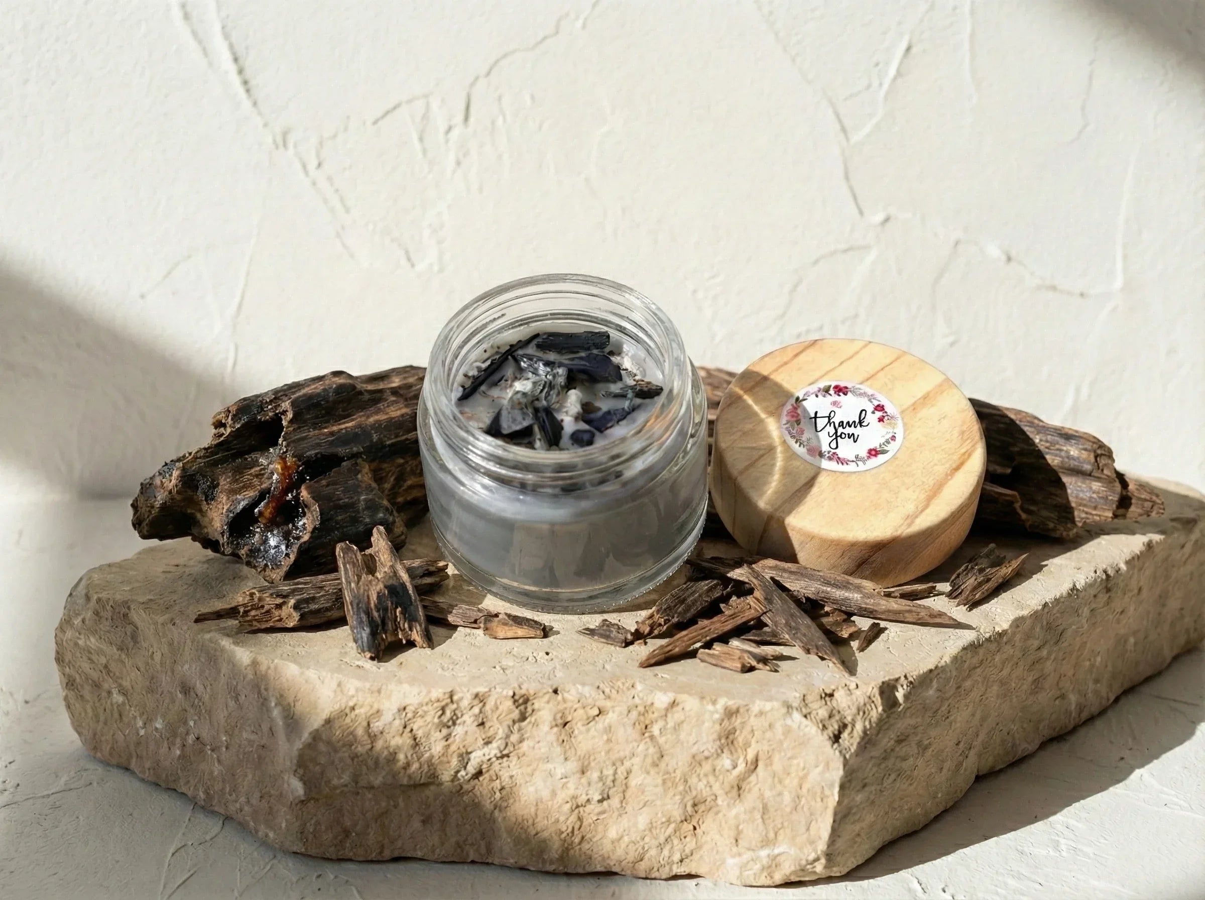 Bougie Artisanale Naturelle Oud & Musc - Énergie Spirituelle - Essences Agape 93602888