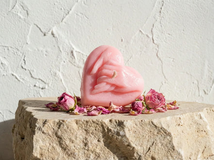 Bougie Artisanale Naturelle Rose - Amour & Harmonie Intérieure - Essences Agape 34350179