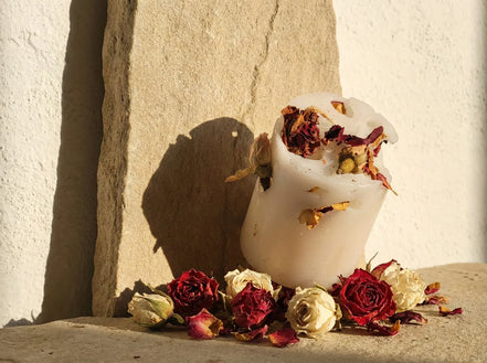 Bougie Artisanale Naturelle Rose - Amour & Tendresse Sacrée - Essences Agape 51558140