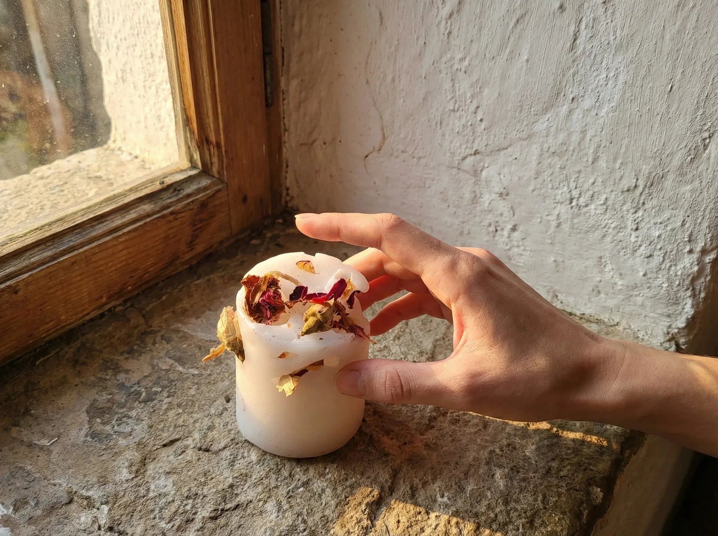 Bougie Artisanale Naturelle Rose - Amour & Tendresse Sacrée - Essences Agape 48404894