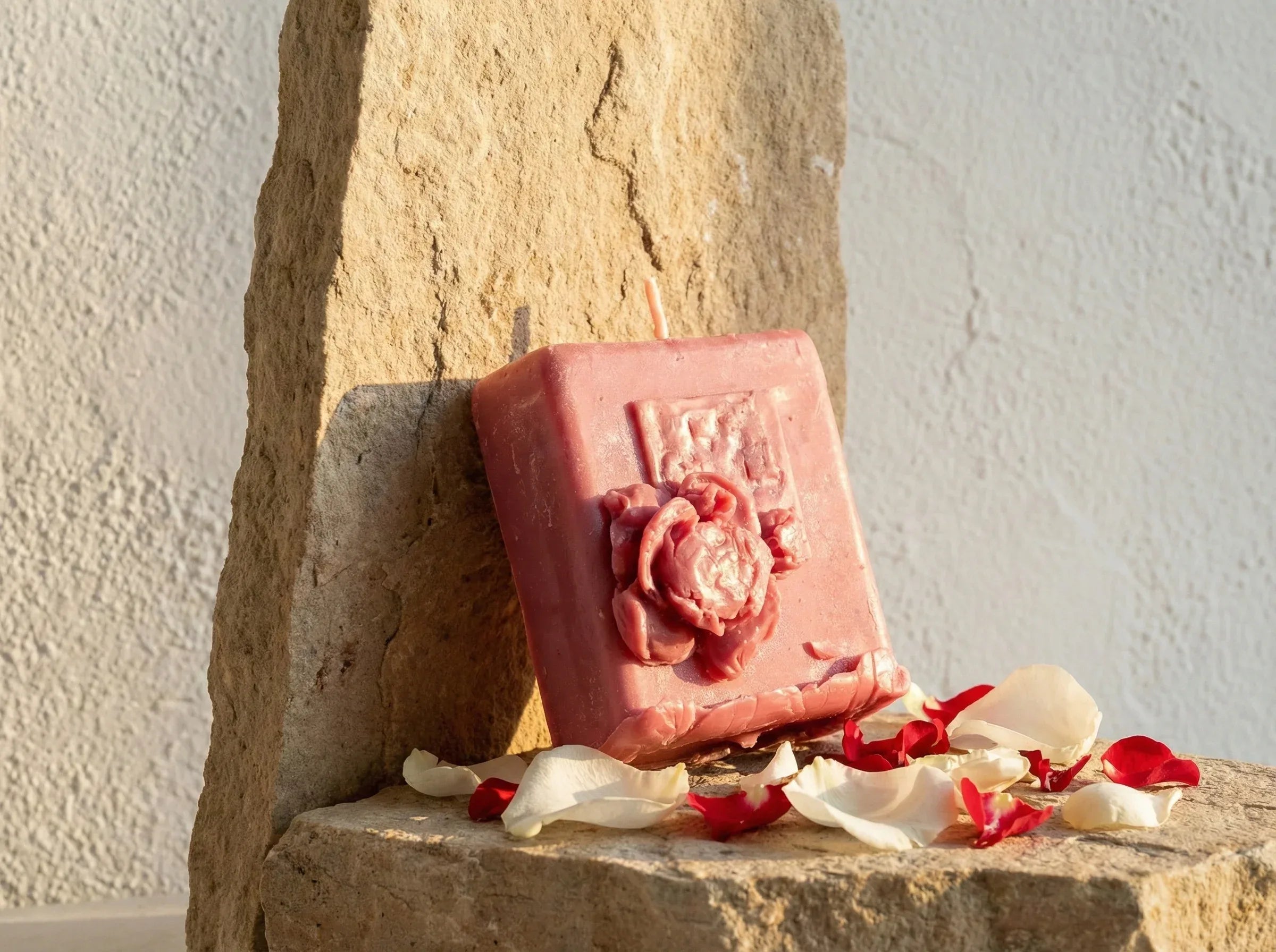 Bougie Artisanale Naturelle Rose - Bouquet Sacré - Essences Agape 29484252