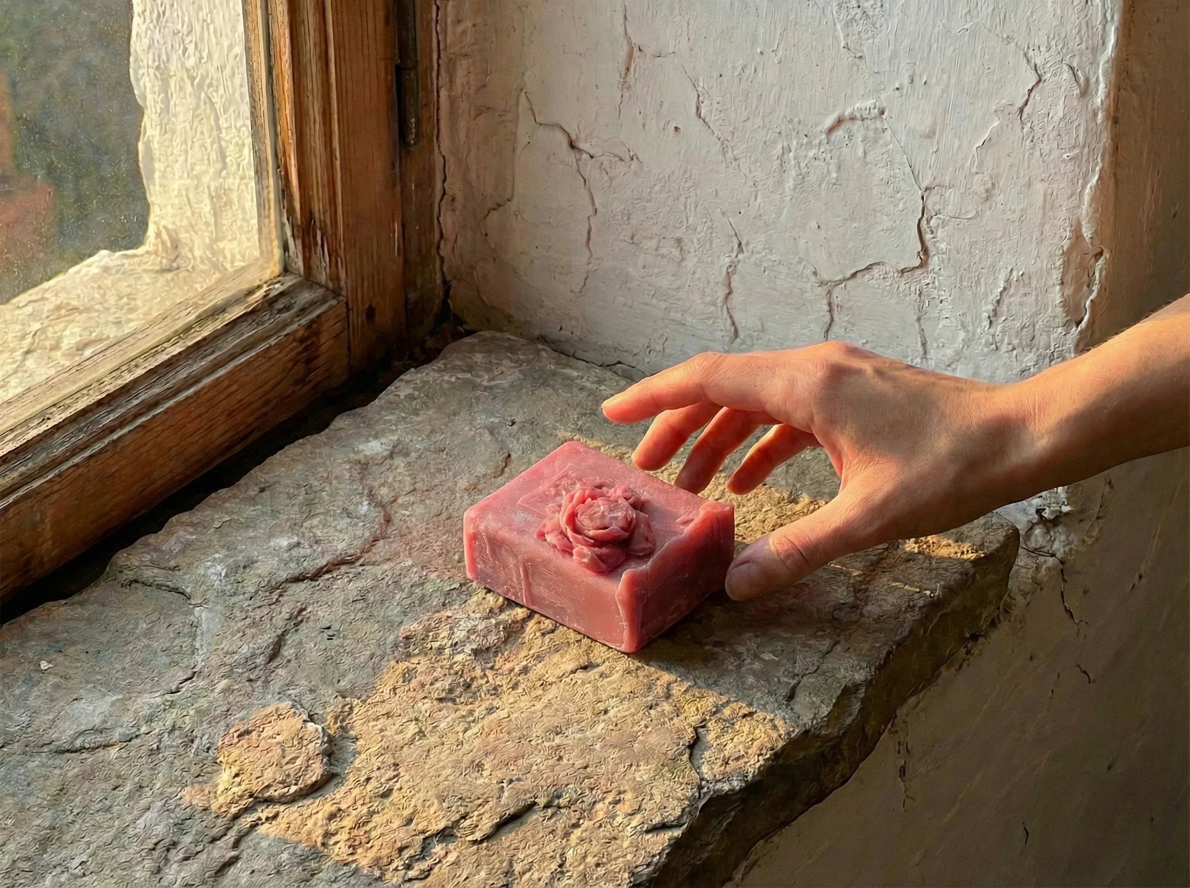 Bougie Artisanale Naturelle Rose - Bouquet Sacré - Essences Agape 56686307