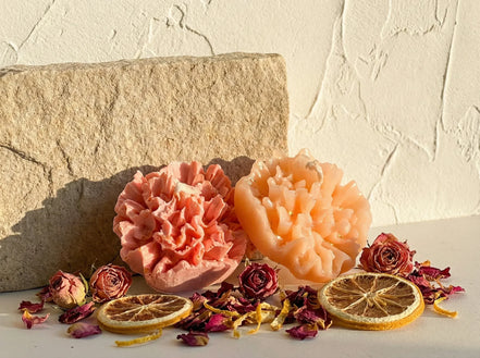 Bougie Artisanale Naturelle Rose & Citron - Clarté & Douceur - Essences Agape 2903321