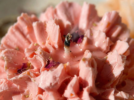 Bougie Artisanale Naturelle Rose & Citron - Clarté & Douceur - Essences Agape 39330233