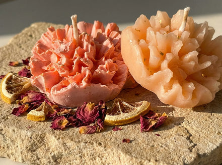 Bougie Artisanale Naturelle Rose & Citron - Clarté & Douceur - Essences Agape 10889846