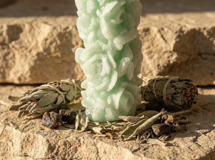 Bougie Artisanale Naturelle Sauge & Musc - Purification & Clarté - Essences Agape 65826931