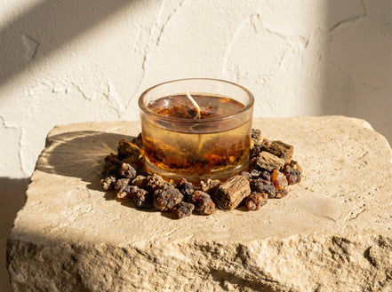 Bougie Artisanale Naturelle concentrée Myrrhe & Musc - Harmonie Éveil - Essences Agape 88815193