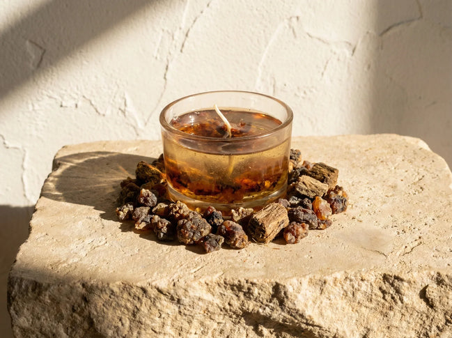 Bougie Artisanale Naturelle concentrée Myrrhe & Musc - Harmonie Éveil - Essences Agape 88815193