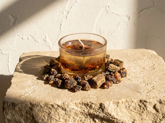 Bougie Artisanale Naturelle concentrée Myrrhe & Musc - Harmonie Éveil - Essences Agape 88815193