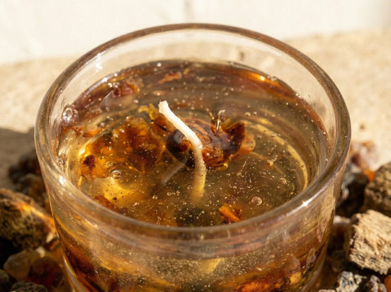 Bougie Artisanale Naturelle concentrée Myrrhe & Musc - Harmonie Éveil - Essences Agape 17199664