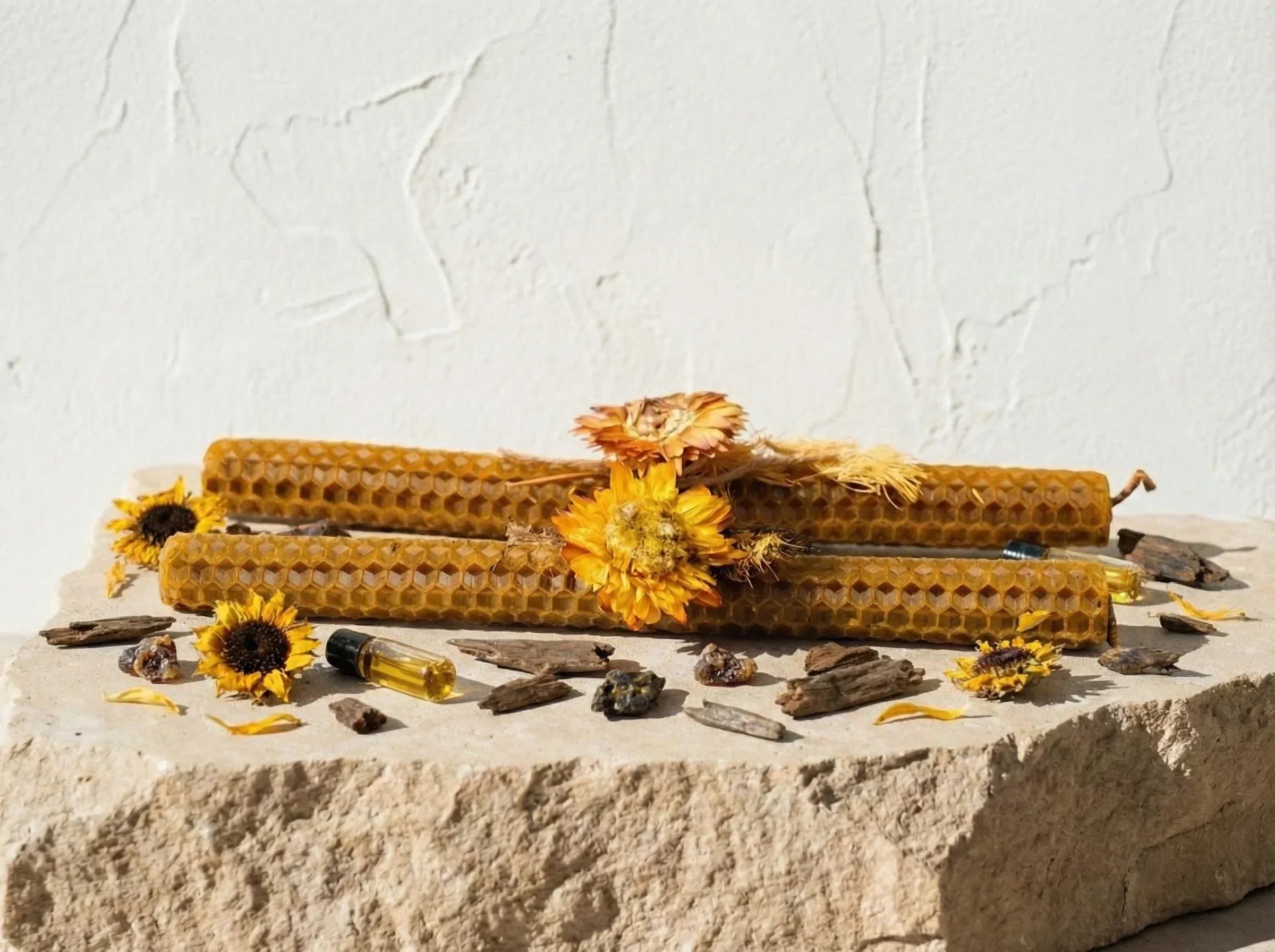 Bougie Artisanale Oud & Tournesol - Élévation intérieure - Essences Agape 98573657