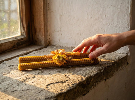 Bougie Artisanale Oud & Tournesol - Élévation intérieure - Essences Agape 42179471