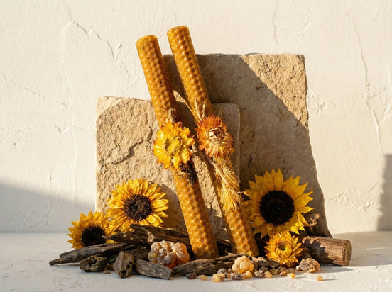 Bougie Artisanale Oud & Tournesol - Élévation intérieure - Essences Agape 99264902