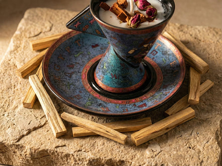 Bougie Artisanale Palo Santo - Purification & Ancrage - Essences Agape 33356476