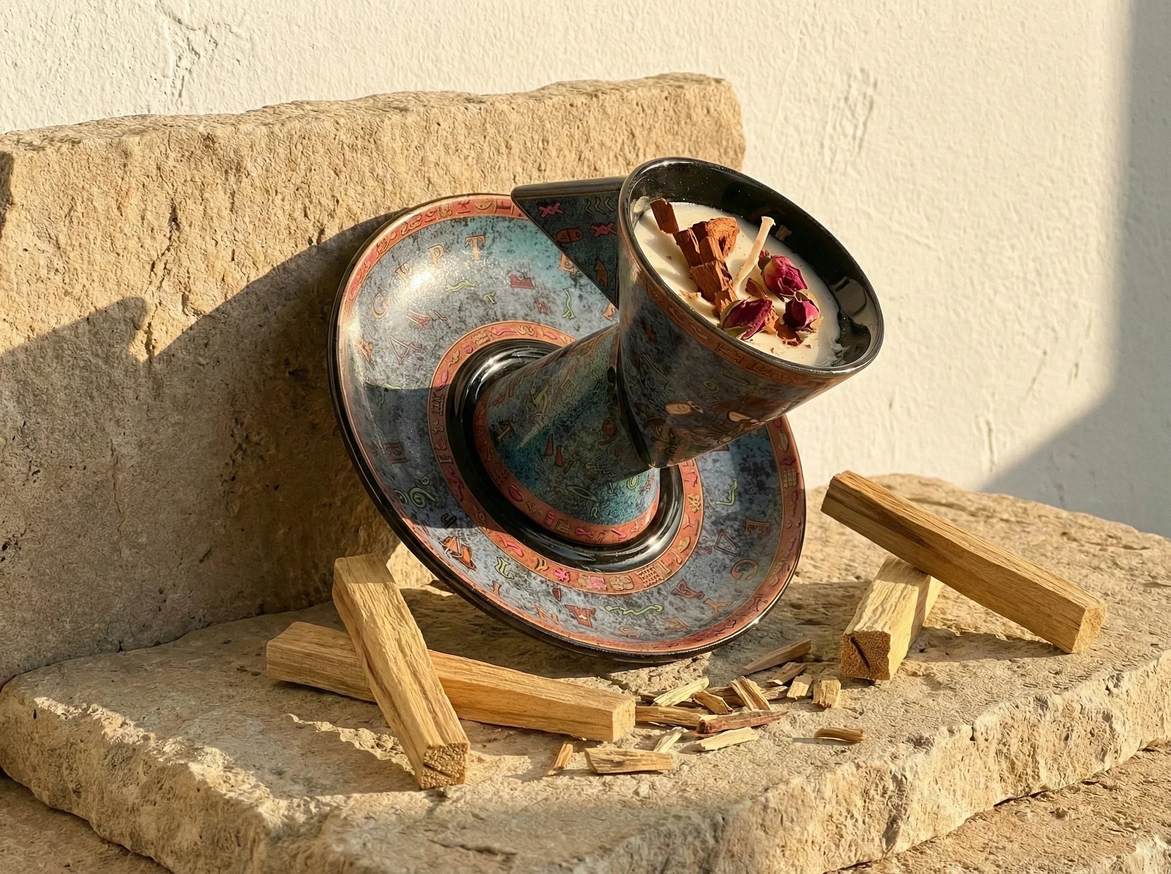 Bougie Artisanale Palo Santo - Purification & Ancrage - Essences Agape 69843452