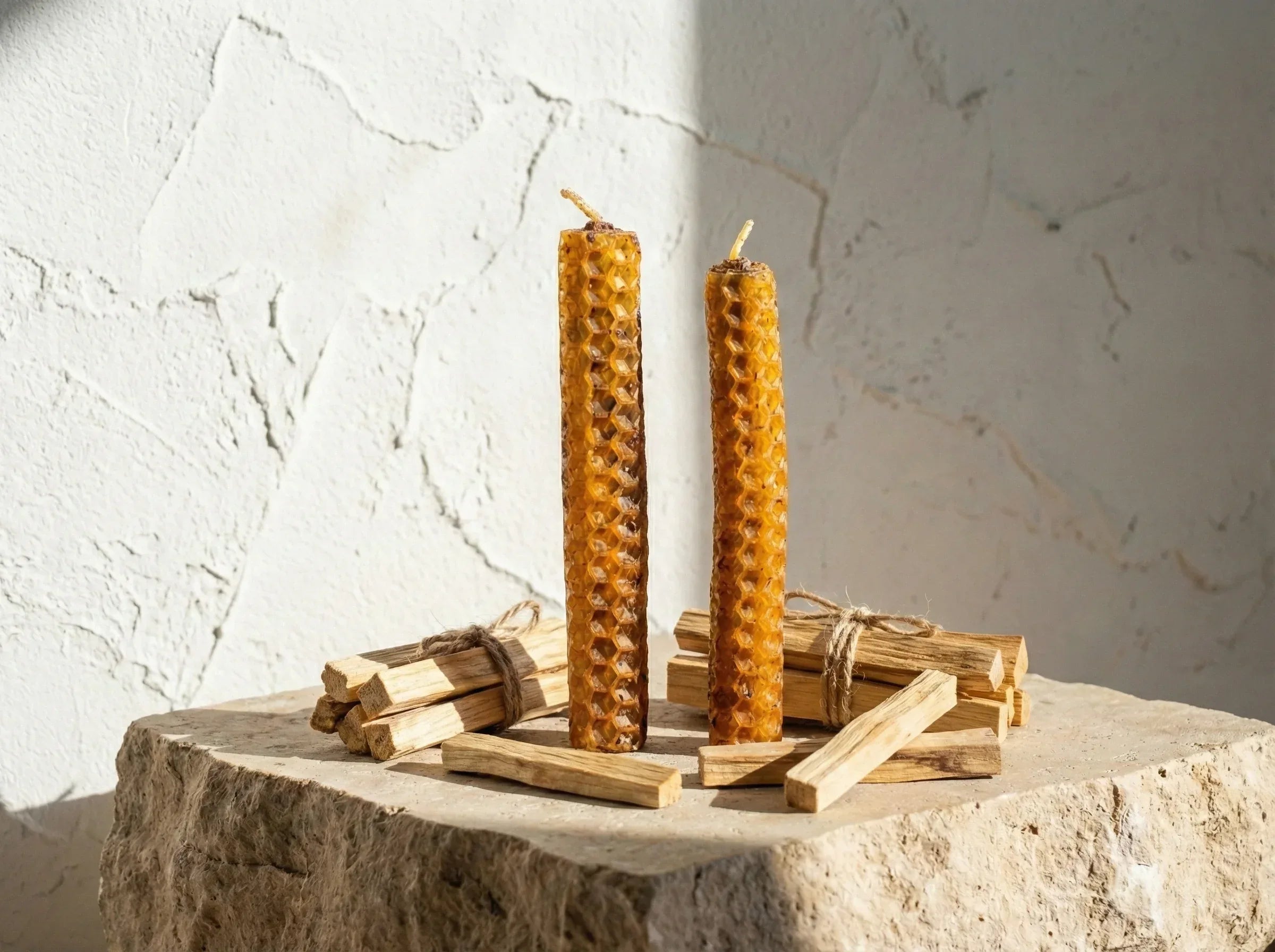 Bougie Artisanale Palo Santo - Purification & Harmonie Intérieure - Essences Agape 90569296