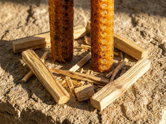 Bougie Artisanale Palo Santo - Purification & Harmonie Intérieure - Essences Agape 44090646