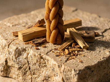 Bougie Artisanale Palo Santo Sacré - Ancrage & Force - Essences Agape 40651017