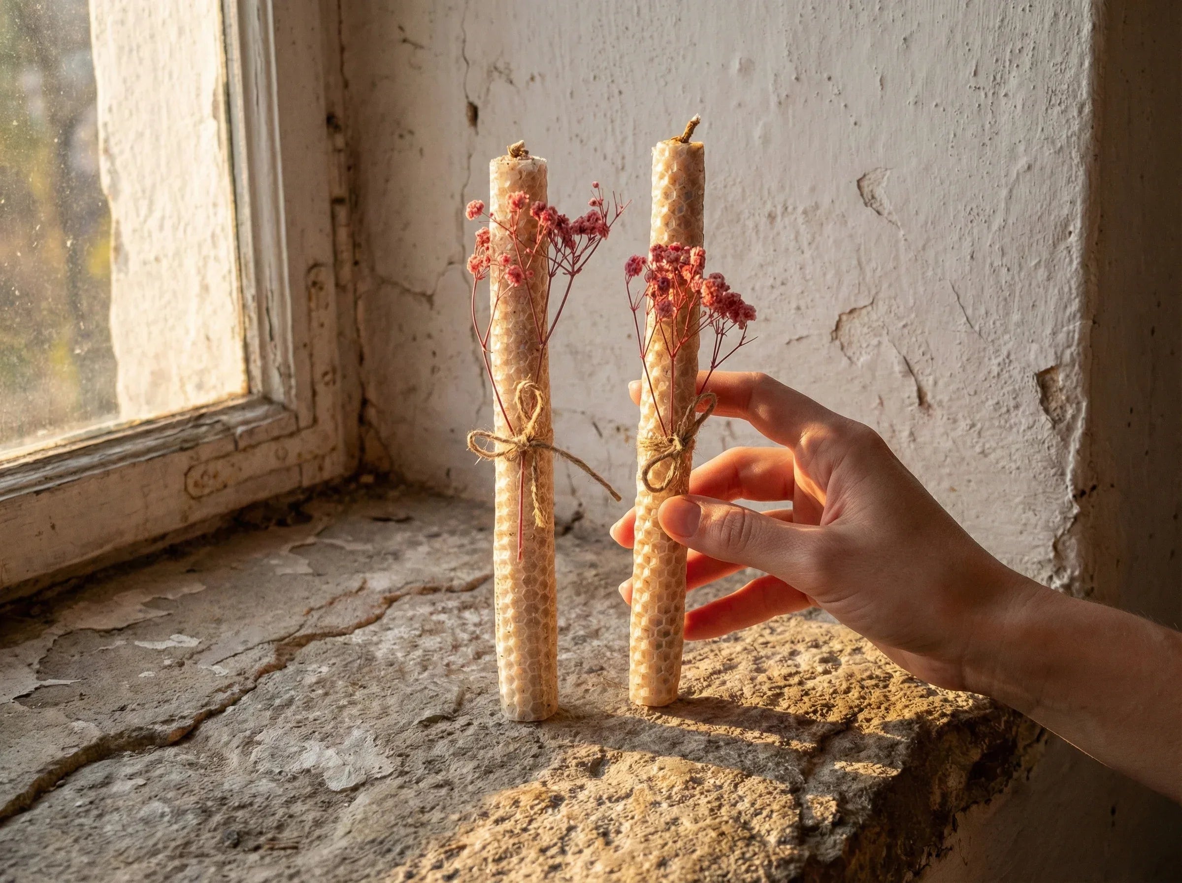 Bougie Artisanale Rose Blanche - Harmonie & Douceur - Essences Agape 47969534