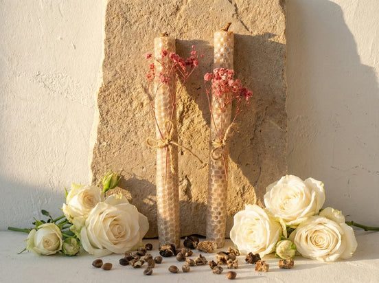 Bougie Artisanale Rose Blanche - Harmonie & Douceur - Essences Agape 80648098