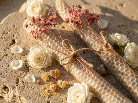 Bougie Artisanale Rose Blanche - Harmonie & Douceur - Essences Agape 9101780