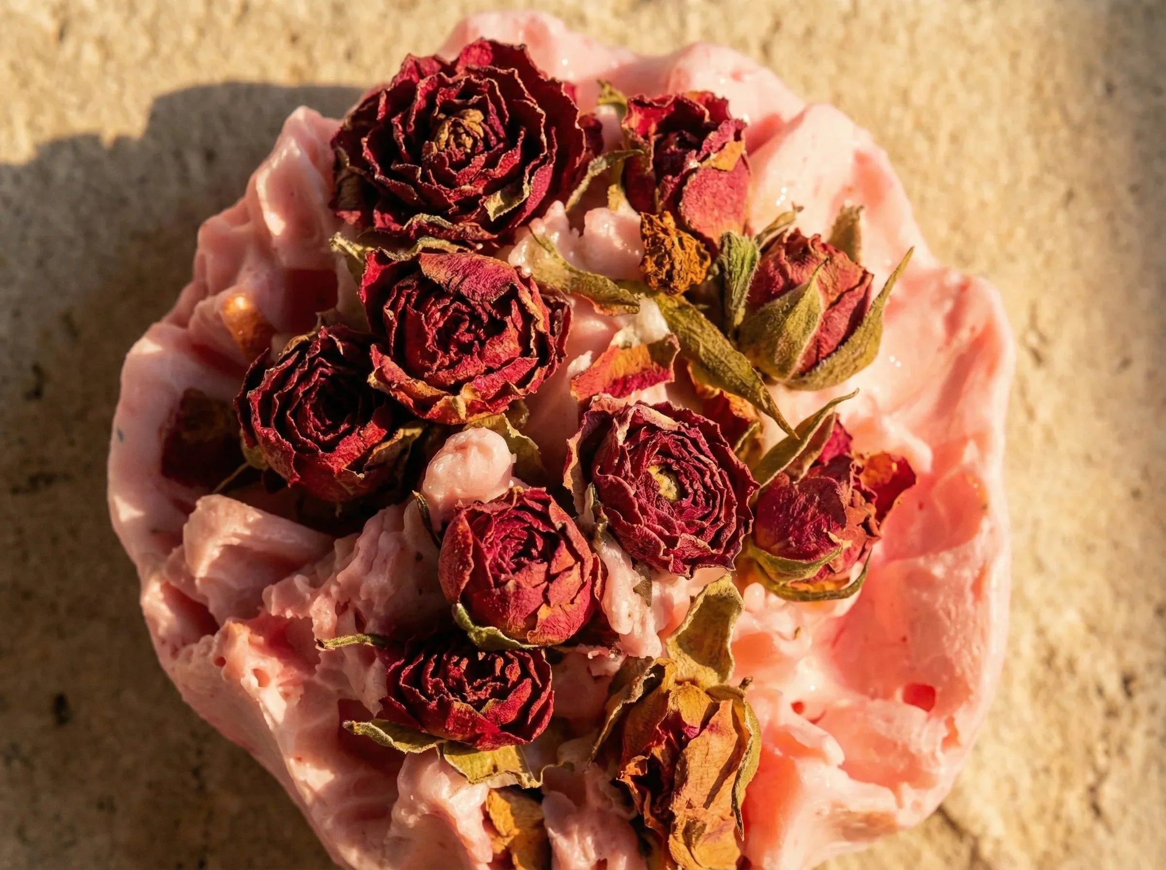 Bougie Artisanale Rose & Hibiscus - Amour & Tendresse - Essences Agape 42149008