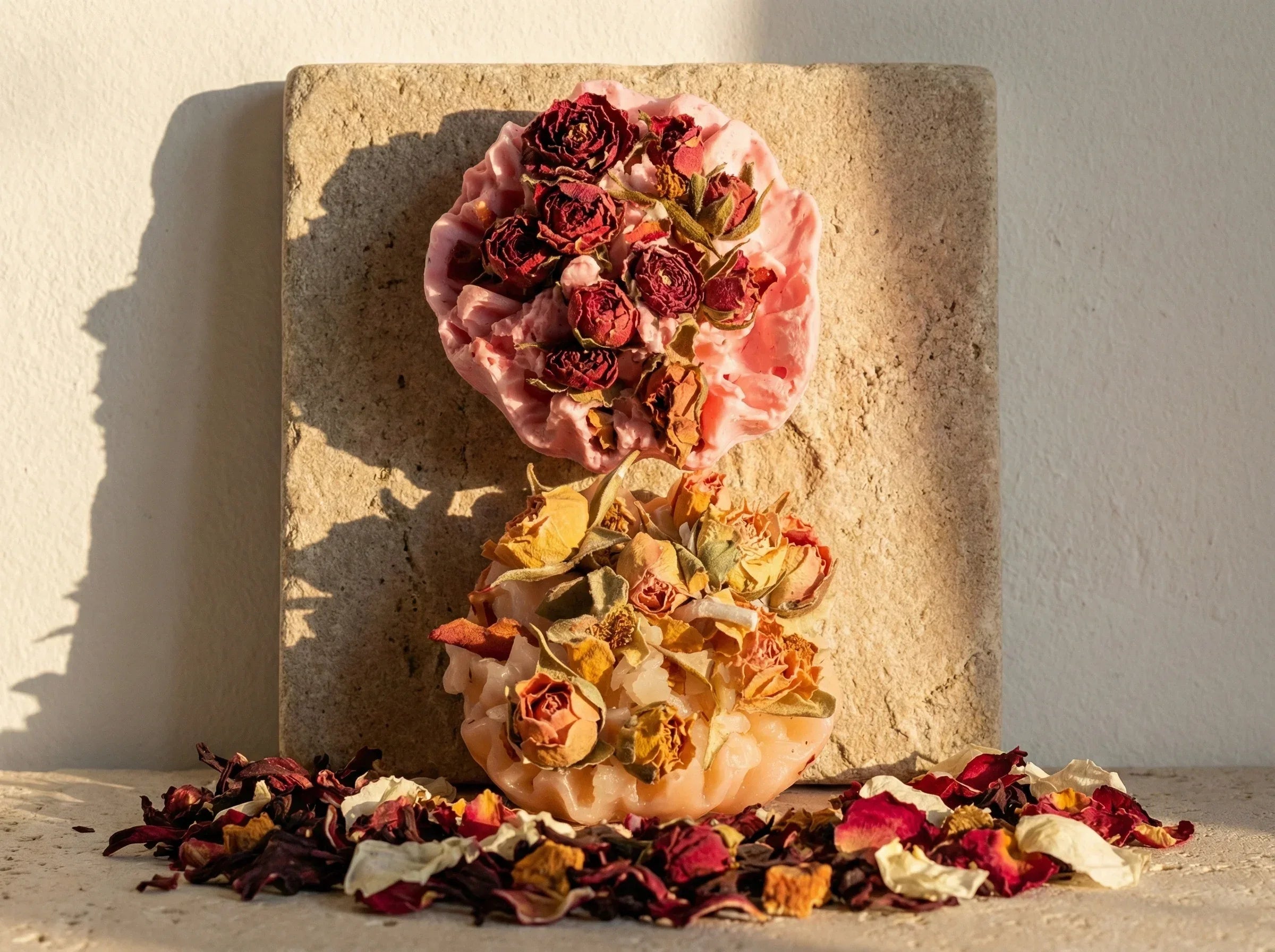 Bougie Artisanale Rose & Hibiscus - Amour & Tendresse - Essences Agape 68442150