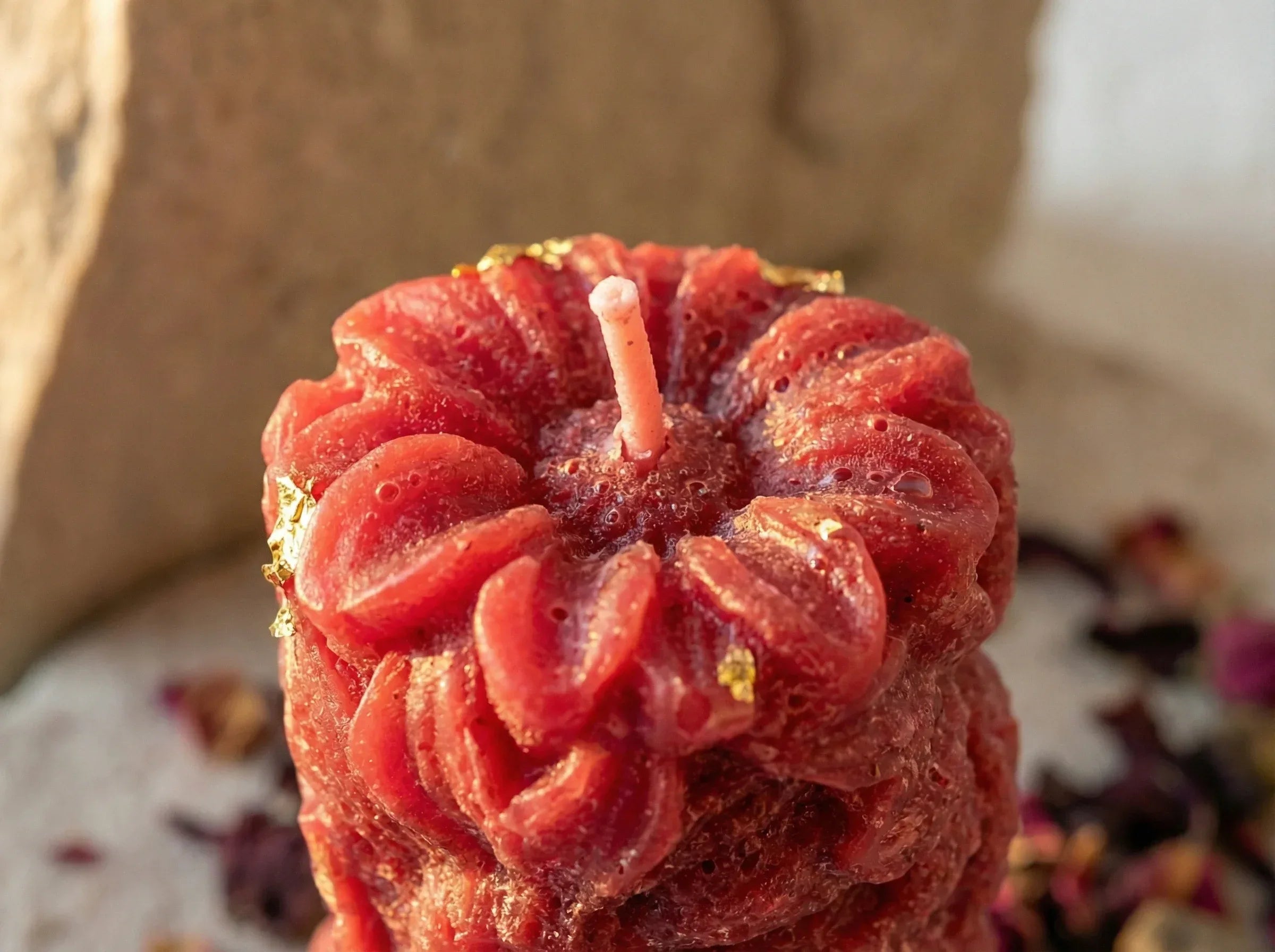 Bougie Artisanale Rose & Hibiscus - Rituel Spirituel Sacré - Essences Agape 96356651