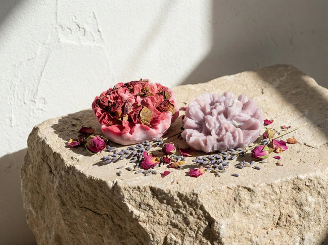 Bougie Artisanale Rose & Lavande - Sérénité & Paix Royale - Essences Agape 69346768