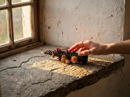 Bougie Artisanale Rose & Rock Rose - Amour Sauvage & Paix - Essences Agape 51156220