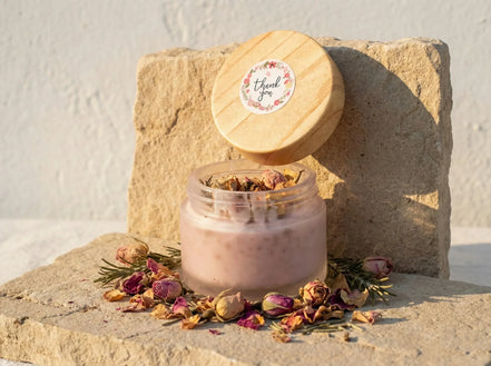 Bougie Artisanale Rose & Romarin - Clarté & Douceur - Essences Agape 15975282