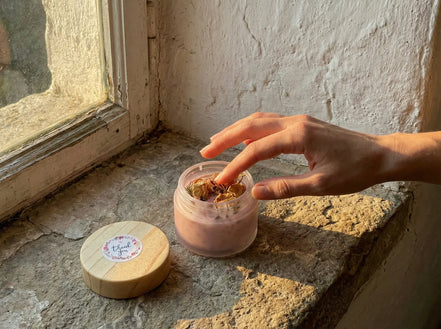 Bougie Artisanale Rose & Romarin - Clarté & Douceur - Essences Agape 36230464