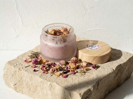 Bougie Artisanale Rose & Romarin - Clarté & Douceur - Essences Agape 56041954