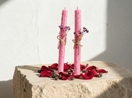 Bougie Artisanale Rose Rouge - Passion & Protection des Lieux - Essences Agape 45740983