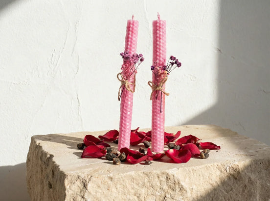 Bougie Artisanale Rose Rouge - Passion & Protection des Lieux - Essences Agape 45740983